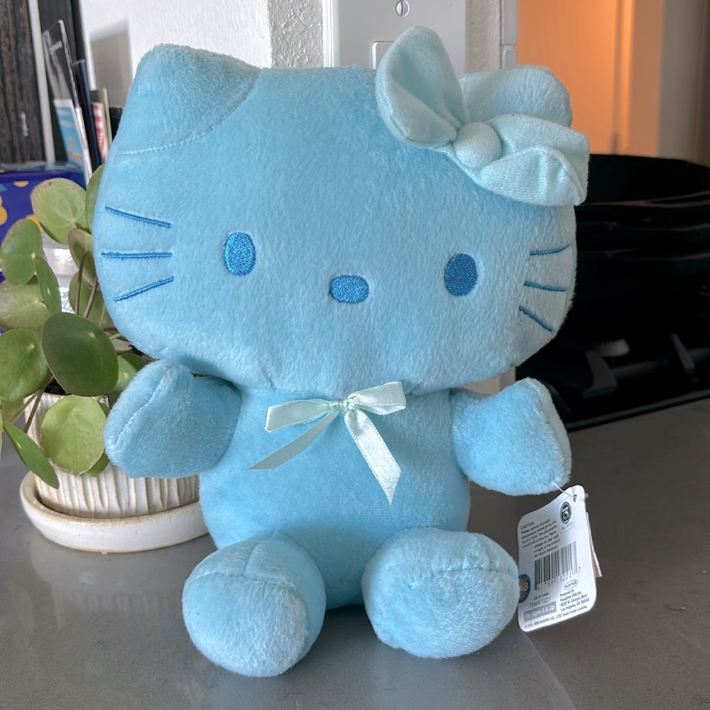 Hello Kitty Blue Plush Doll w/Tags Attached